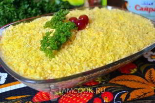 Салат Мимоза без картошки и моркови