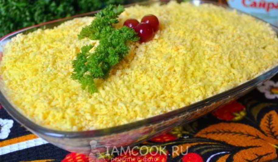 Рецепт салата мимоза без картошки и моркови