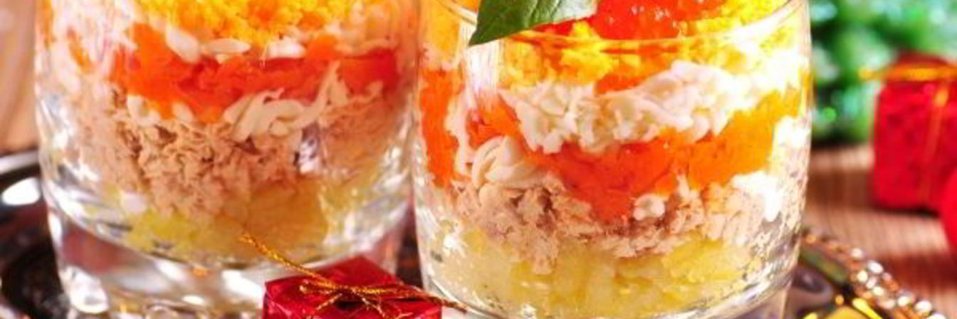 Салат Мимоза новогодний