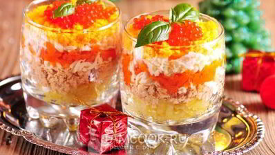 салат мимоза новогодний