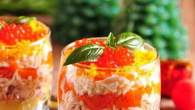 салат мимоза новогодний