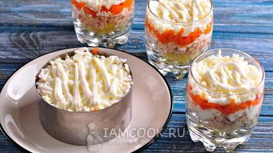 салат мимоза новогодний