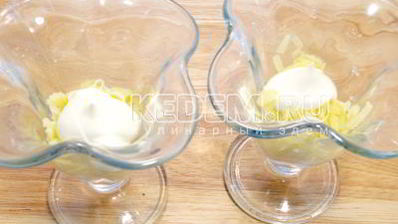 салат мимоза с горбушей