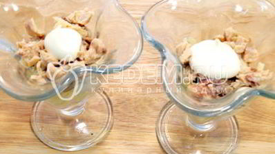 салат мимоза с горбушей