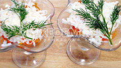 салат мимоза с горбушей