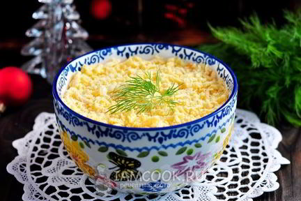 Салат Мимоза с картошкой