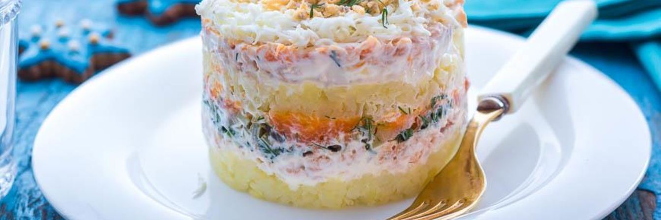 Салат Мимоза с консервированной рыбой