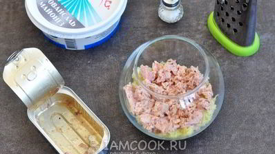 салат мимоза с печенью трески