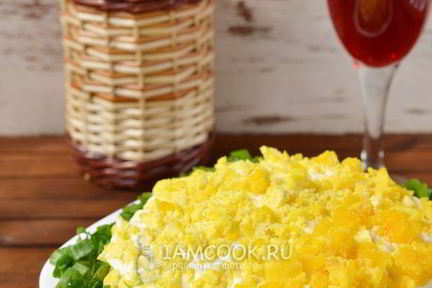 Салат Мимоза с сардиной