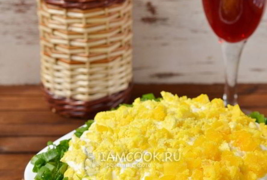 Салат Мимоза с сардиной