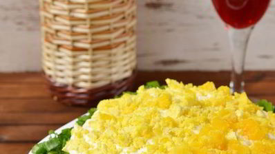 салат мимоза с сардиной