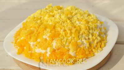 салат мимоза с сардиной