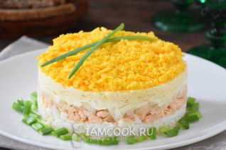 Салат Мимоза с сыром