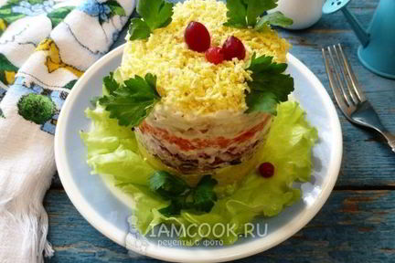 Салат Мимоза со шпротами