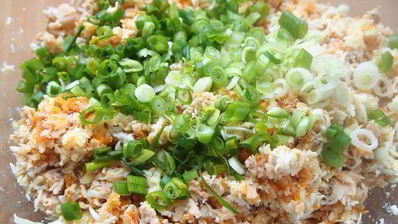 салатные шарики мимоза