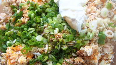 салатные шарики мимоза