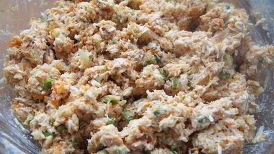 салатные шарики мимоза