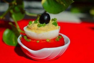 Закусочные яйца Мимоза