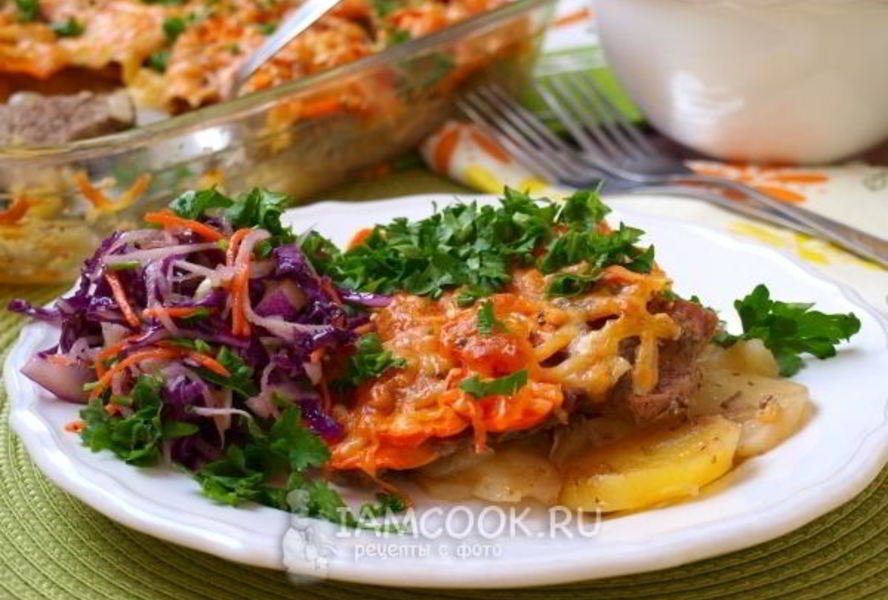 Картошка под шубой в духовке