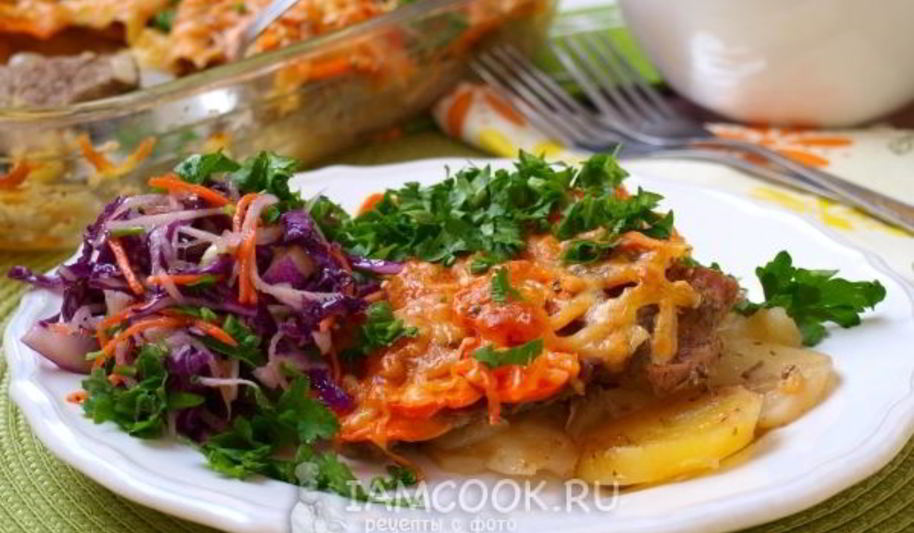 Рецепт картошки под шубой в духовке