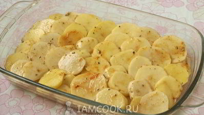 картошка под шубой в духовке