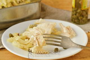 Хек под шубой с каперсами