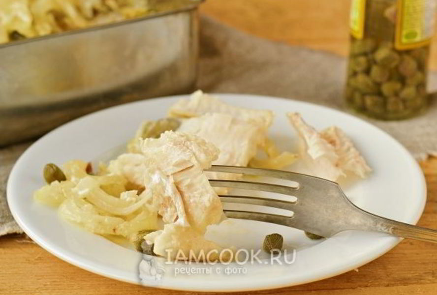 Хек под шубой с каперсами