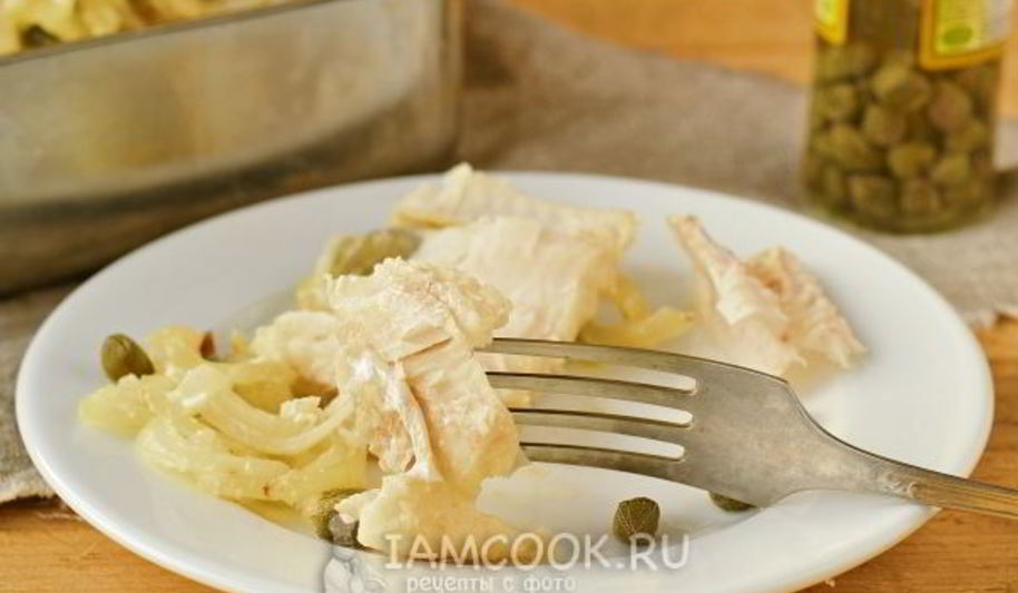 Рецепт хека под шубой с каперсами