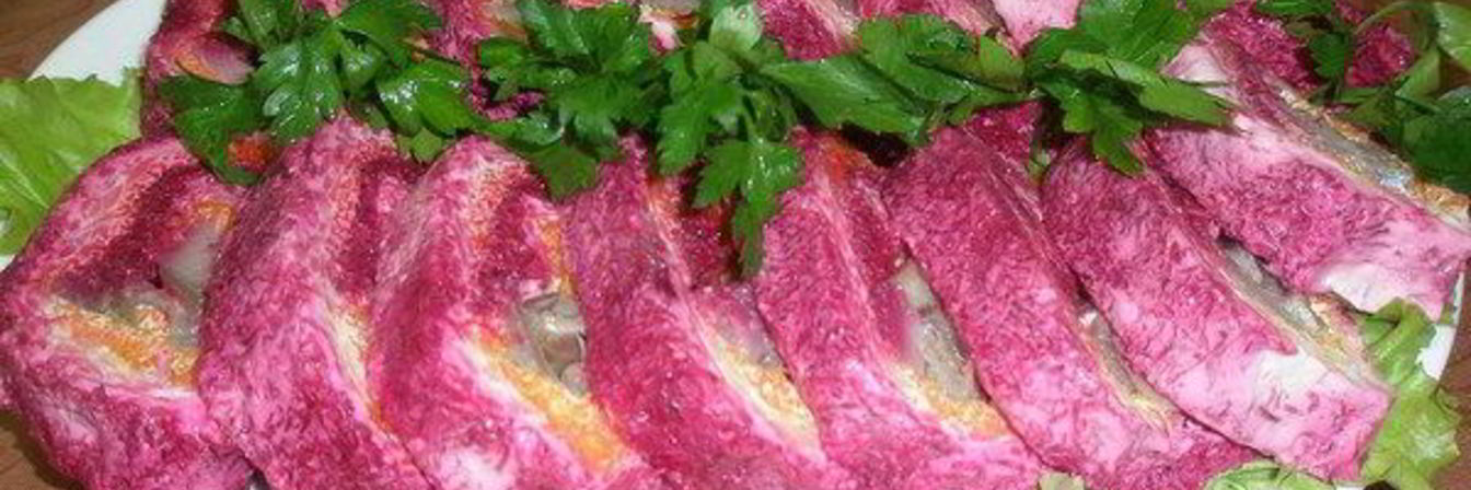 Классическая сельдь под шубой рулетом