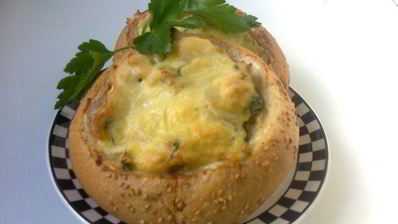 куриная грудка в гнезде под шубой