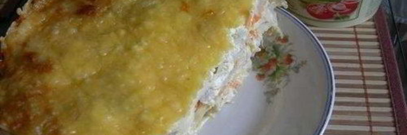 Куриное филе под шубой из овощей