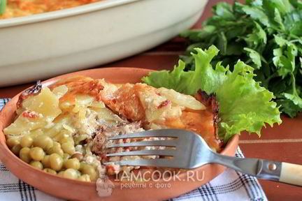 Мясо под шубой в духовке