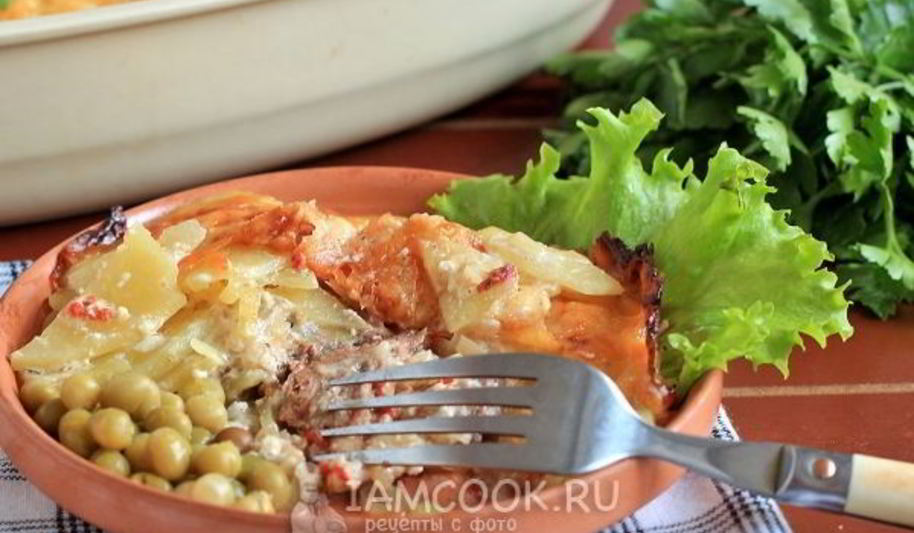 Рецепт мяса под шубой в духовке