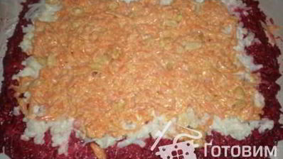 постный рулет из сельди под шубой