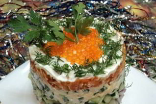 Салат из семги под шубой