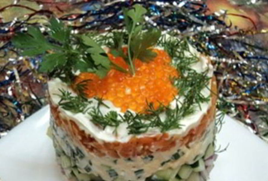 Салат из семги под шубой