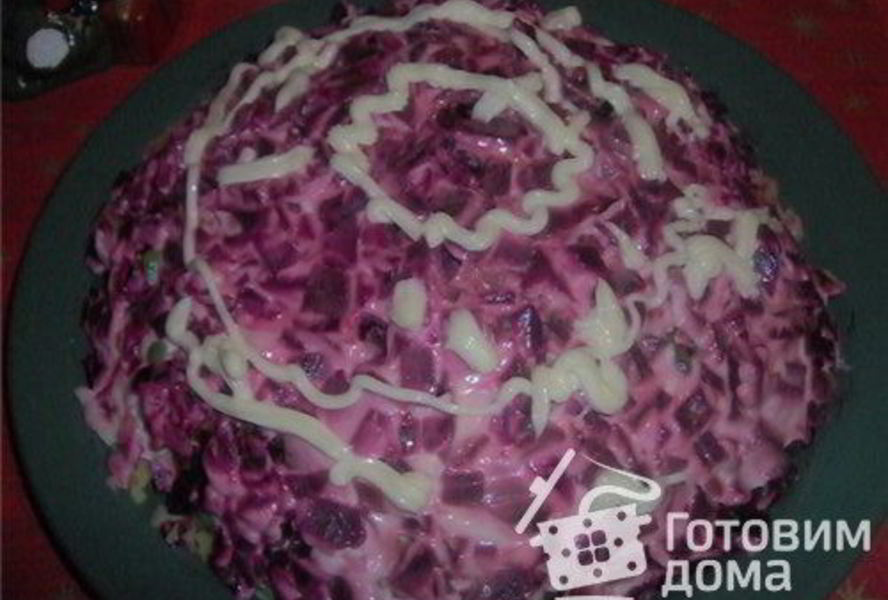 Салат из тунца типа под шубой