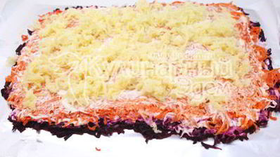 салат-рулет селедка под шубой