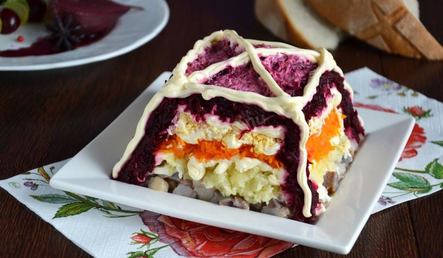 Рецепт салата рыба под шубой