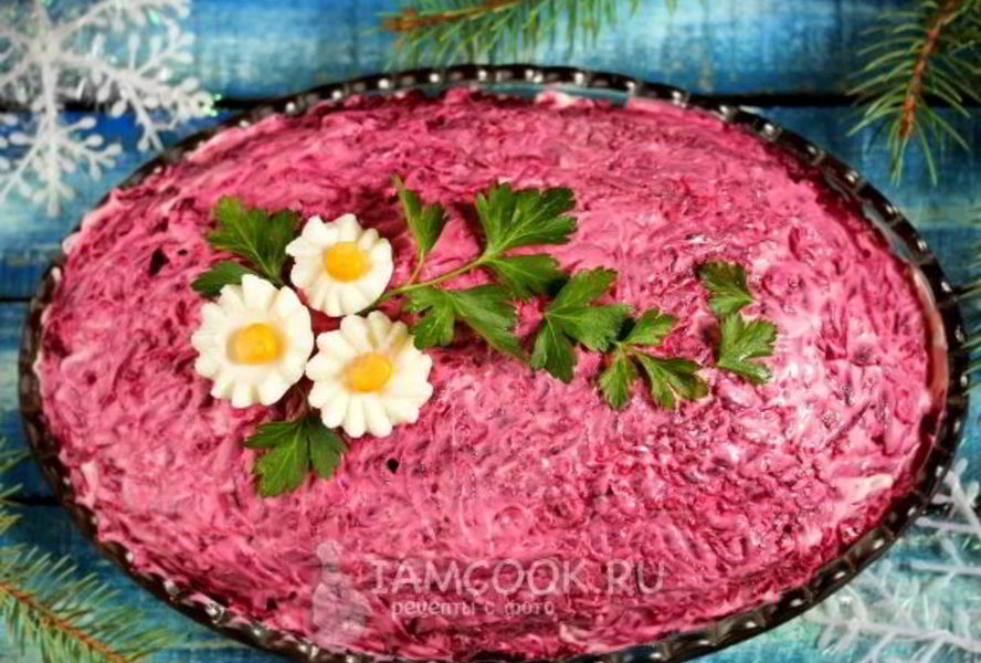 Салат скумбрия под шубой