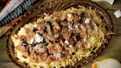 салат скумбрия под шубой