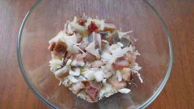 сельдь под шубой без свеклы