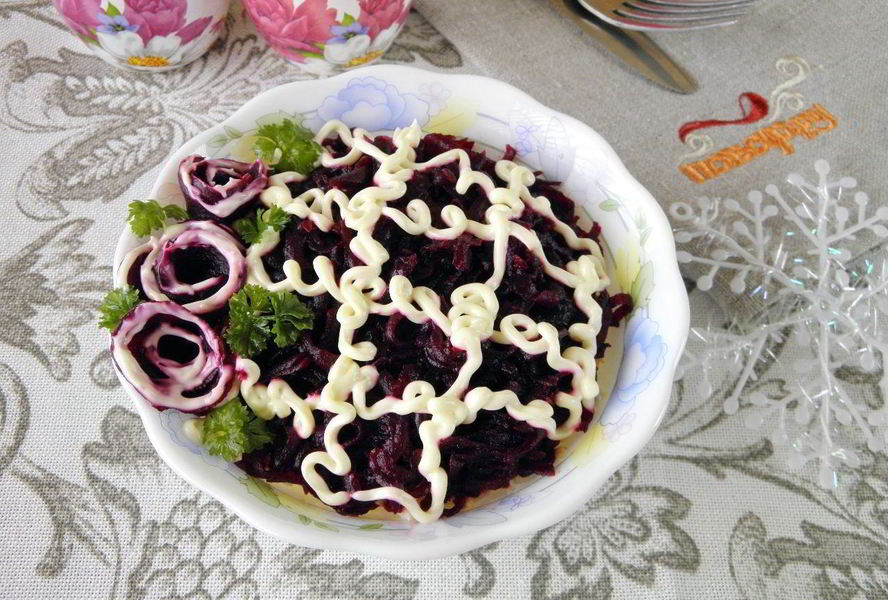 Селедка под шубой без моркови