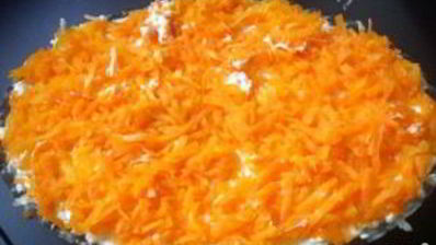 селедка под шубой с жареным луком