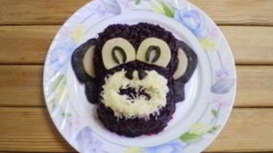 селедка под шубой в виде обезьянки