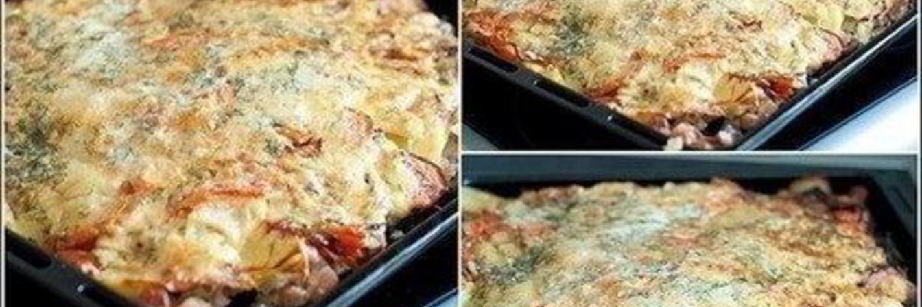 Свинина под шубой с помидорами