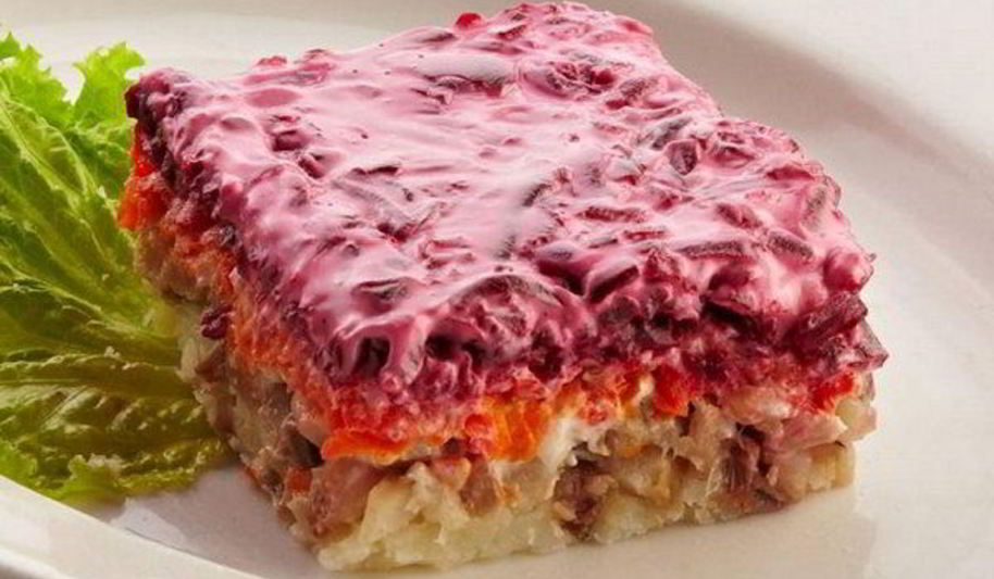 Рецепт традиционной сельди под шубой к празднику