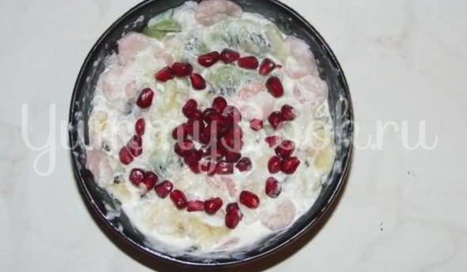 Рецепт салата с ананасами и морепродуктами