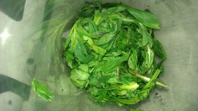 салат с фасолью, шампиньонами, ветчиной и чесночно-мятной заправкой