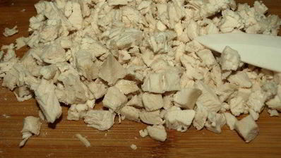 салат с хурмой и курицей